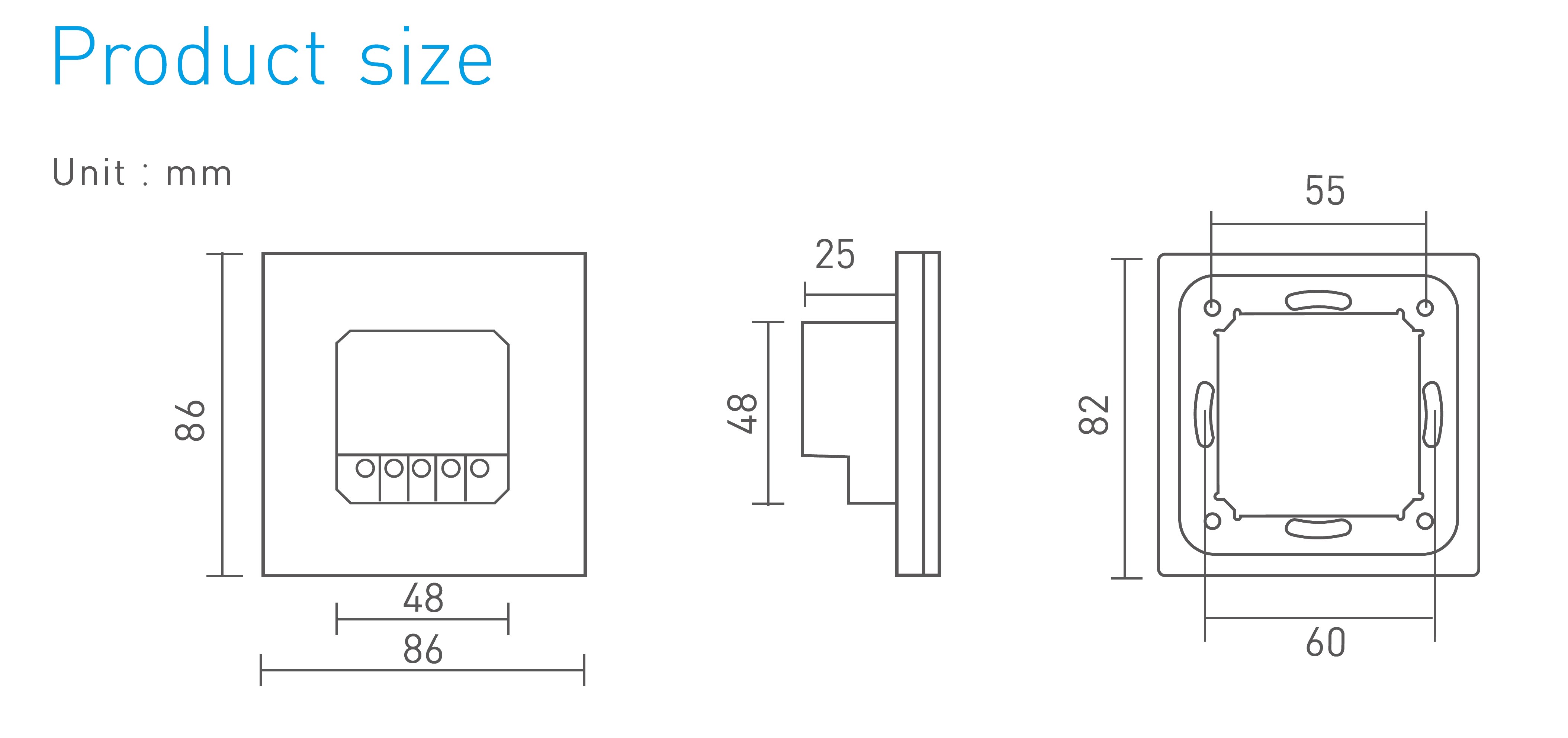 DALI knob panel, DALI o/p signal, DALI bus supply power, unicast mode, group mode and broadcast mode E6-DA1  LTECH Rotary Controller
